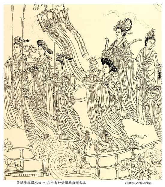 >> 藏于徐悲鸿纪念馆的《八十七神仙卷》  吴道子的《八十七神仙卷》