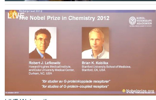 两位美国化学家获2012诺贝尔化学奖